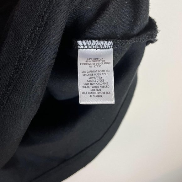 The Quacker Factory Black Top w/ Bedazzled Heart - Picture 3 of 5